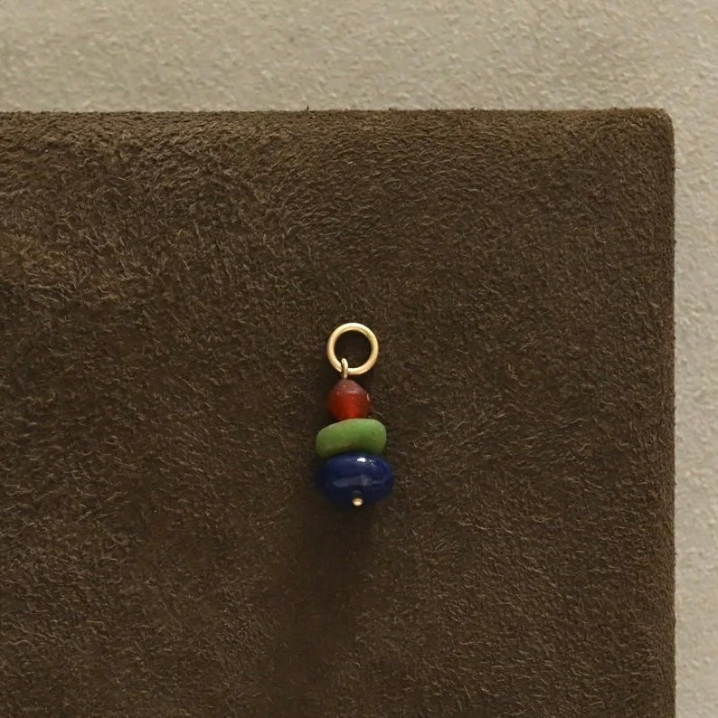 Dunton Ellerkamp Lapis, Glass, Carnelian Talisman