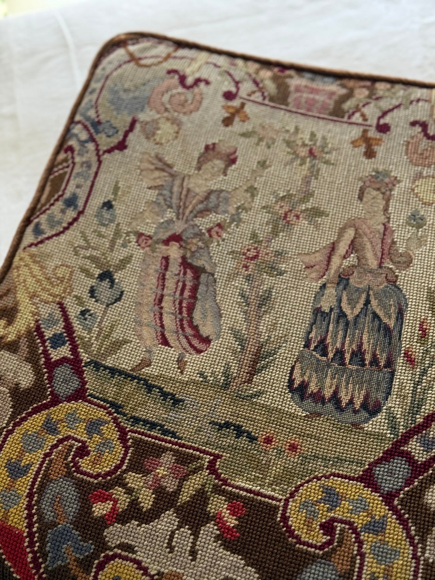 Vintage Needlepoint Pillow