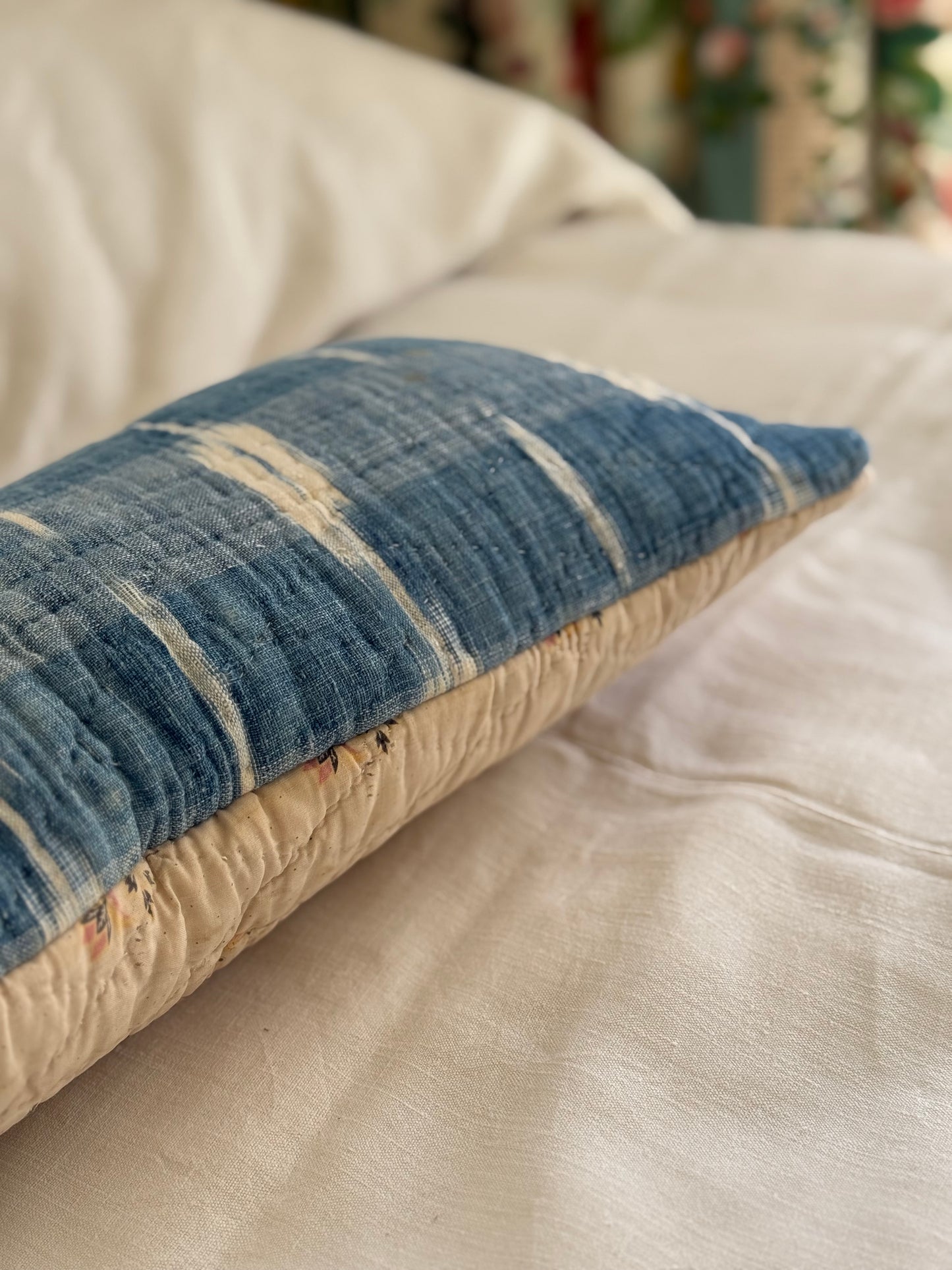 French Boutis Lumbar Pillow