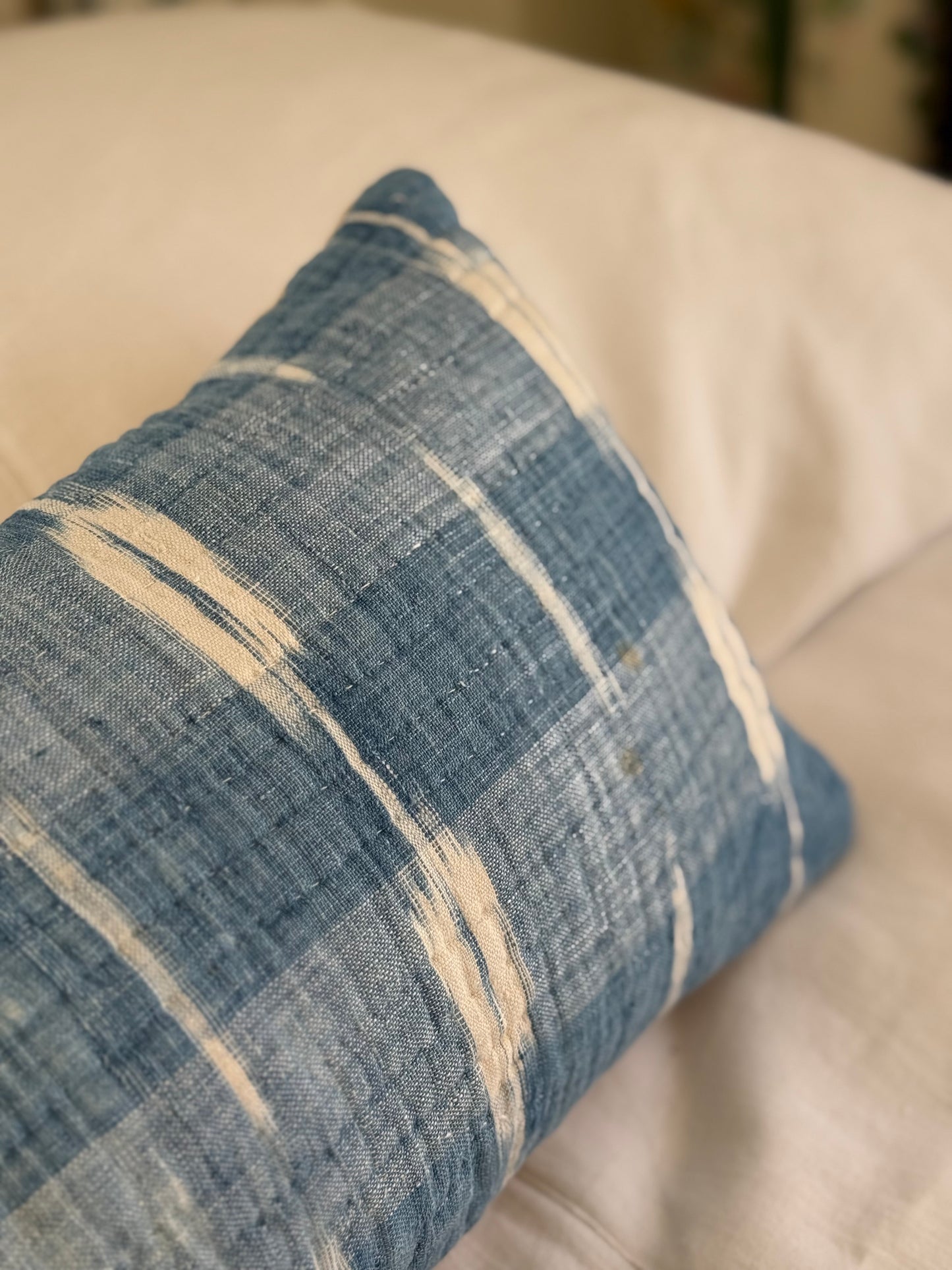 French Boutis Lumbar Pillow