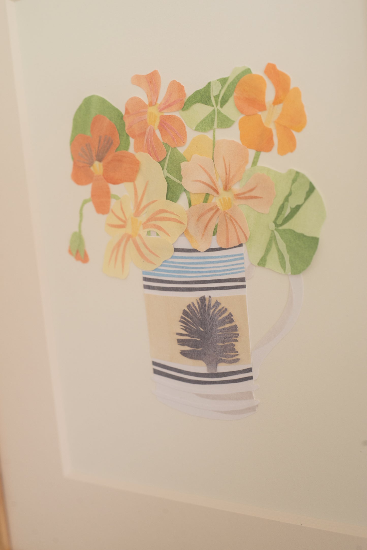 Original Paper Cut Still Life in Oak by Melissa Parman