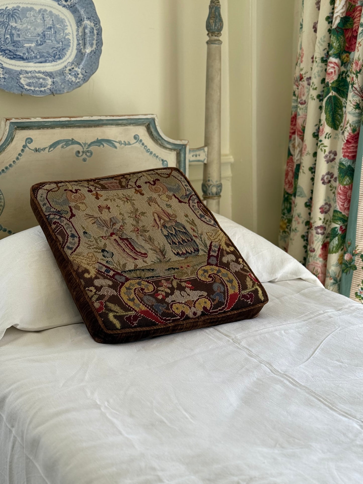 Vintage Needlepoint Pillow