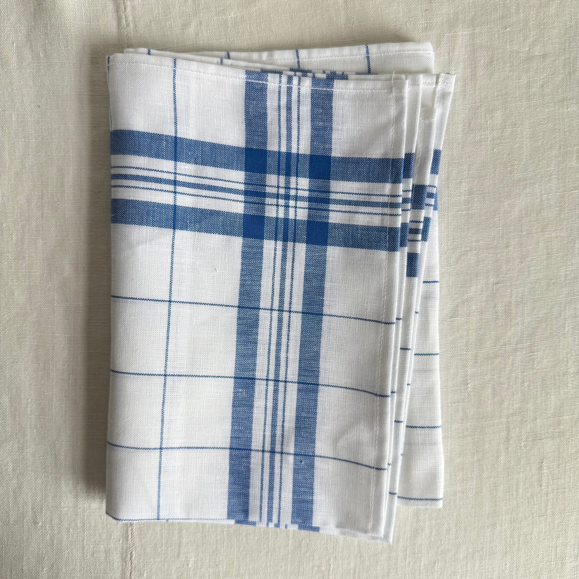 Windowpane Tea Towel - Dutch Blue