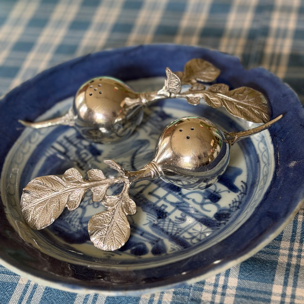 Pewter Radish Salt and Pepper