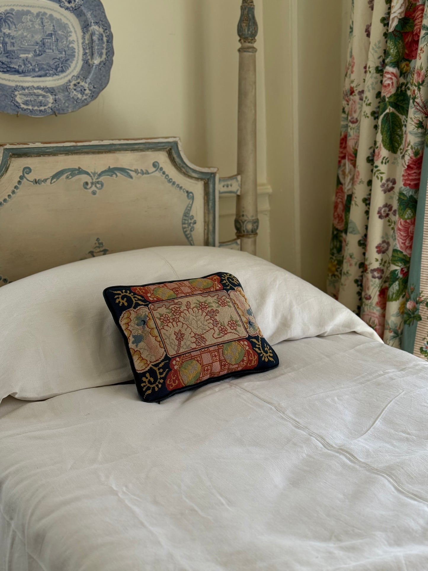 Vintage Needlepoint Pillow