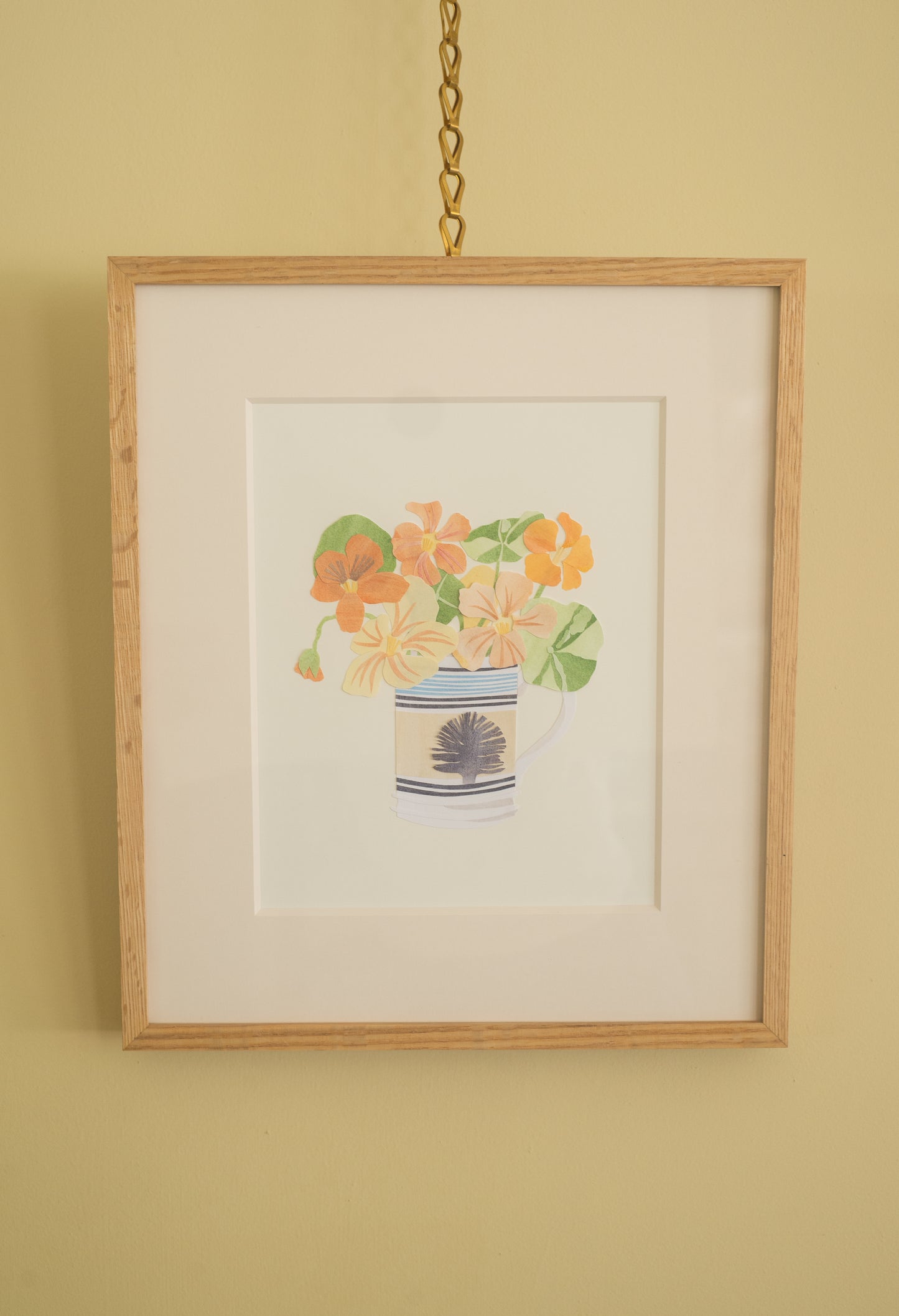 Original Paper Cut Still Life in Oak by Melissa Parman