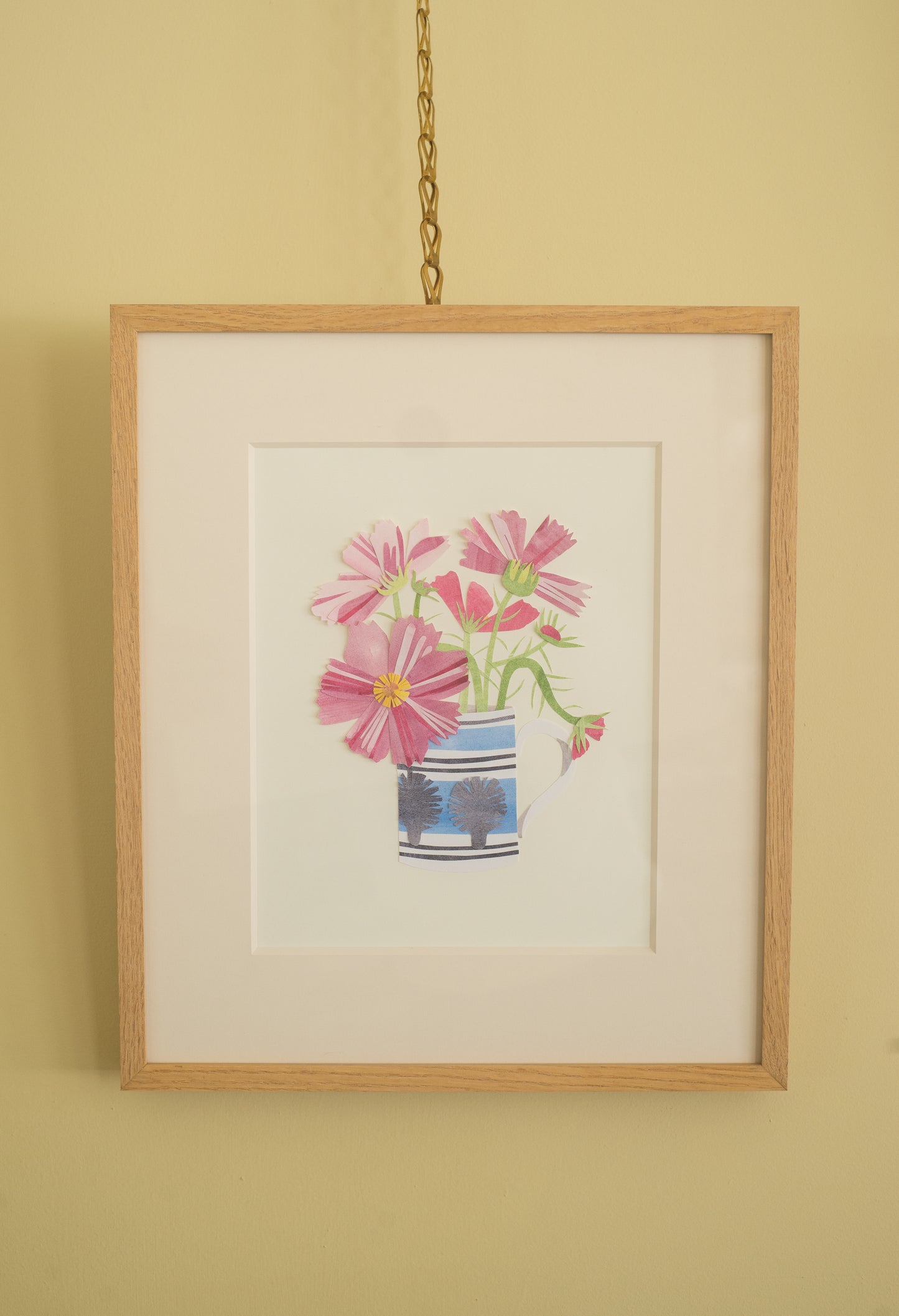 Original Paper Cut Still Life in Oak by Melissa Parman