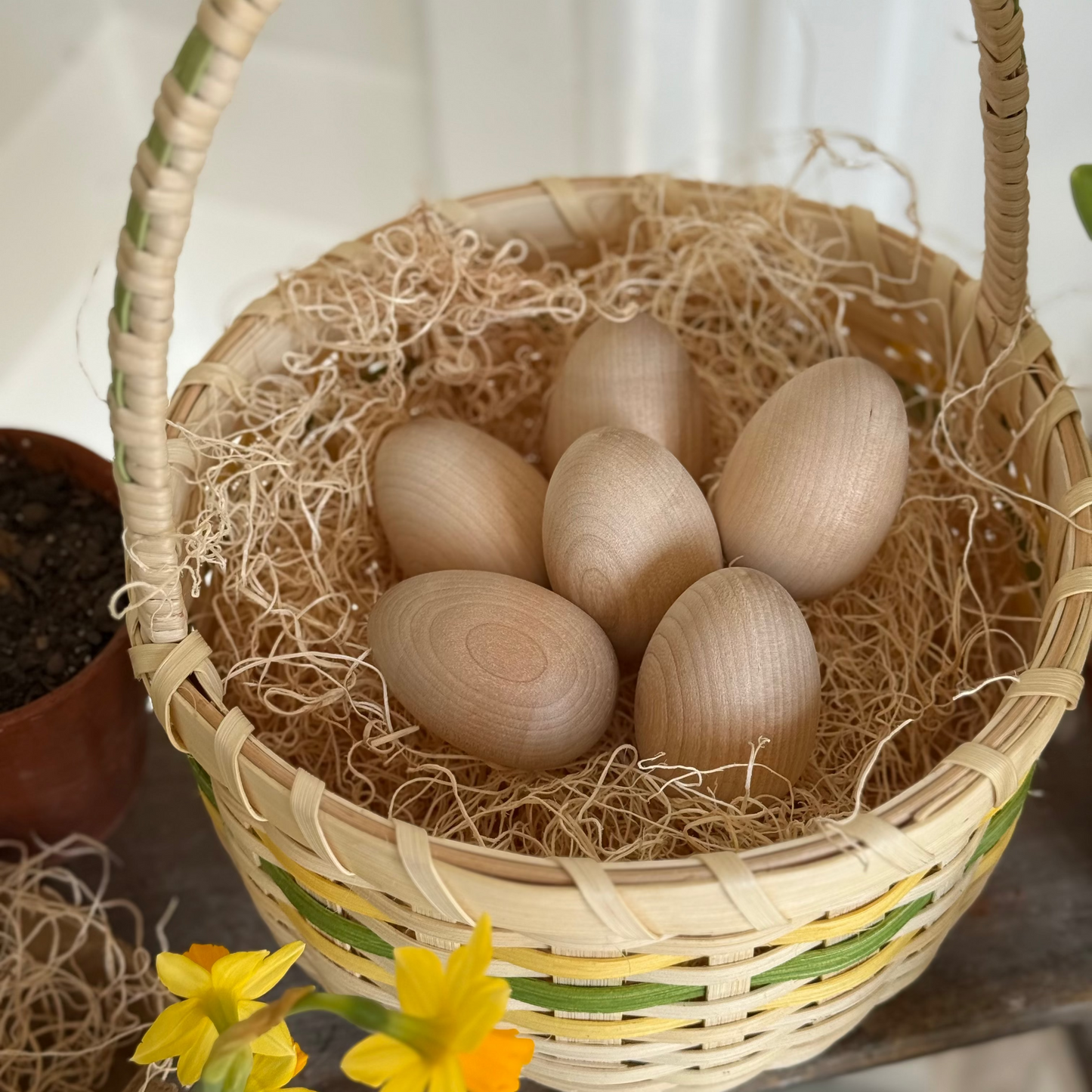 Maine-Made Wooden Eggs